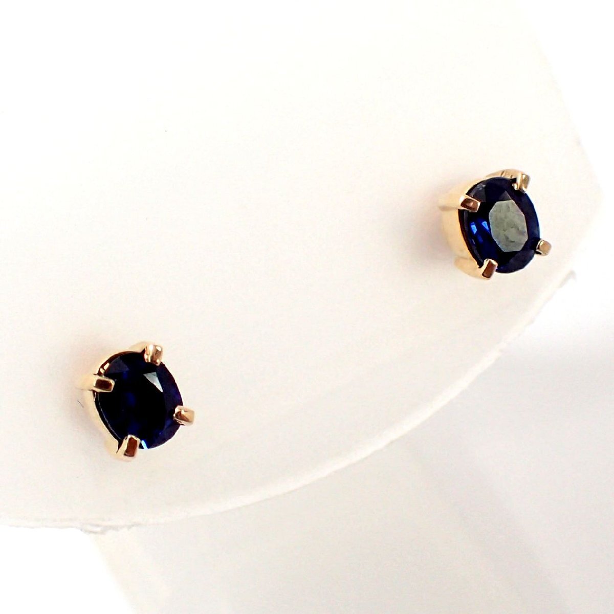 【吉村質店】K18サファイア0.375/0.375ctピアス1.4g