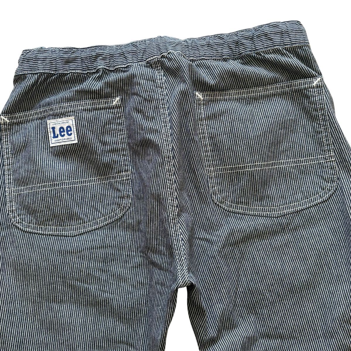 Lee LM5922 日本製 ヒッコリー ベイカーパンツ M ワーク クロップド イージー メンズ ペインターパンツ チェーンステッチ