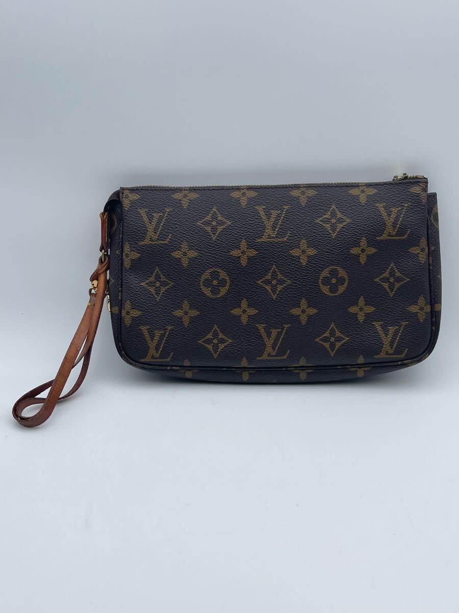 1円 ルイヴィトン LOUIS VUITTON モノグラム ポシェット アクセソワール ポーチ AR0988 ※ファスナー金具破損 現状品