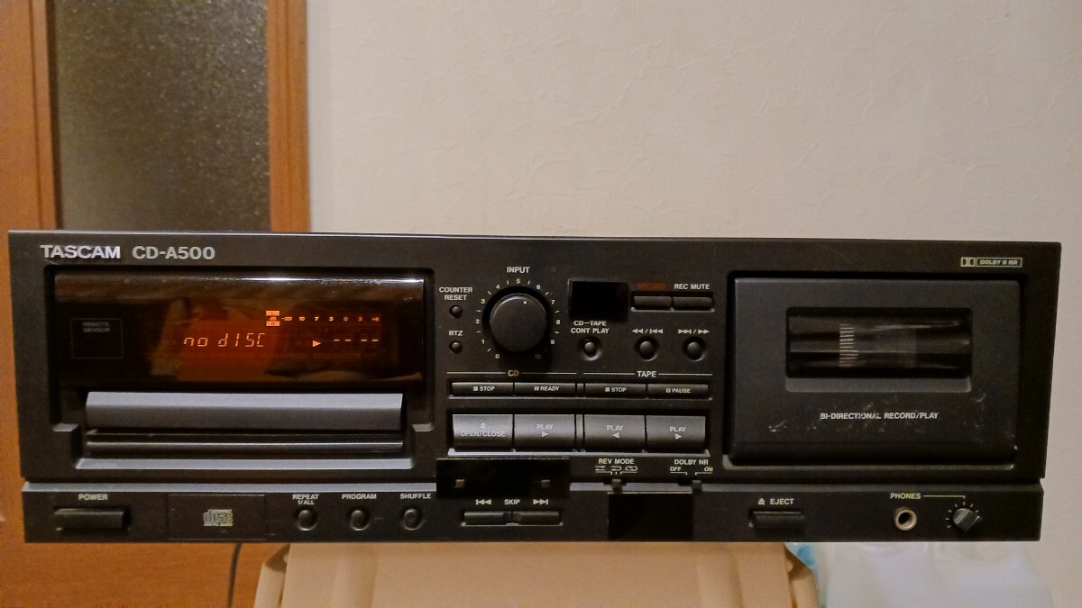 TASCAM CD-A500 CDプレーヤー カセットデッキ 複合機