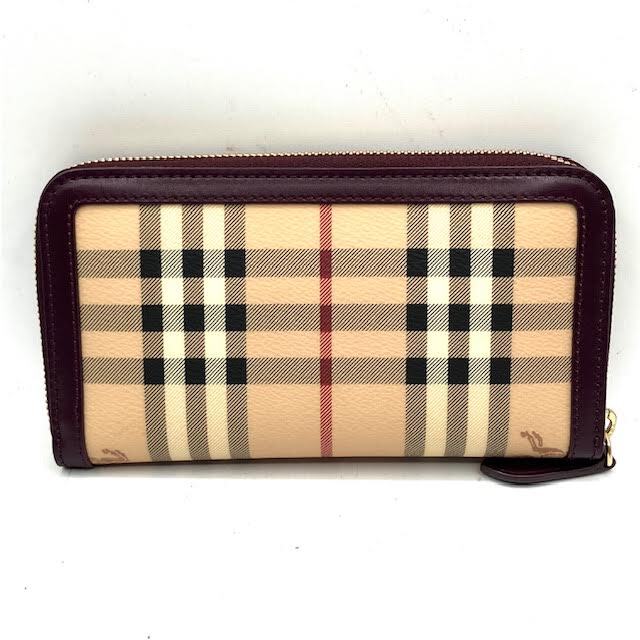 A25　BURBERRY　バーバリー　ラウンドファスナー　長財布