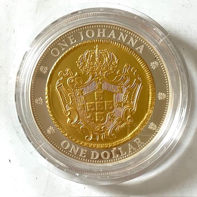 A4　2007年　オーストラリア王立造幣局発行　1ドル銀貨　金メッキ　