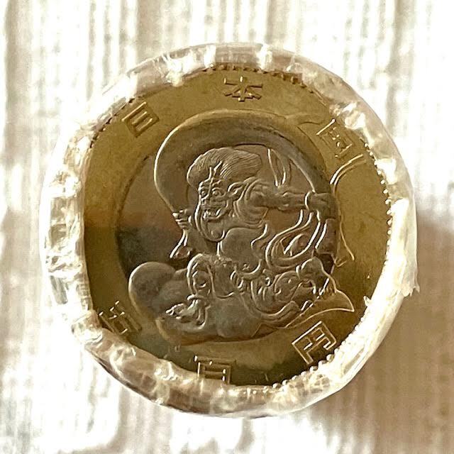 A2　2020年　東京オリンピック　パラリンピック競技大会記念　500円バイカラー　クラッド貨幣　風神2本セット