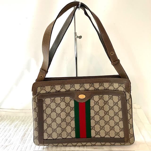 A6　GUCCI　グッチ　GGスプリーム　シェリーライン　ショルダーバッグ
