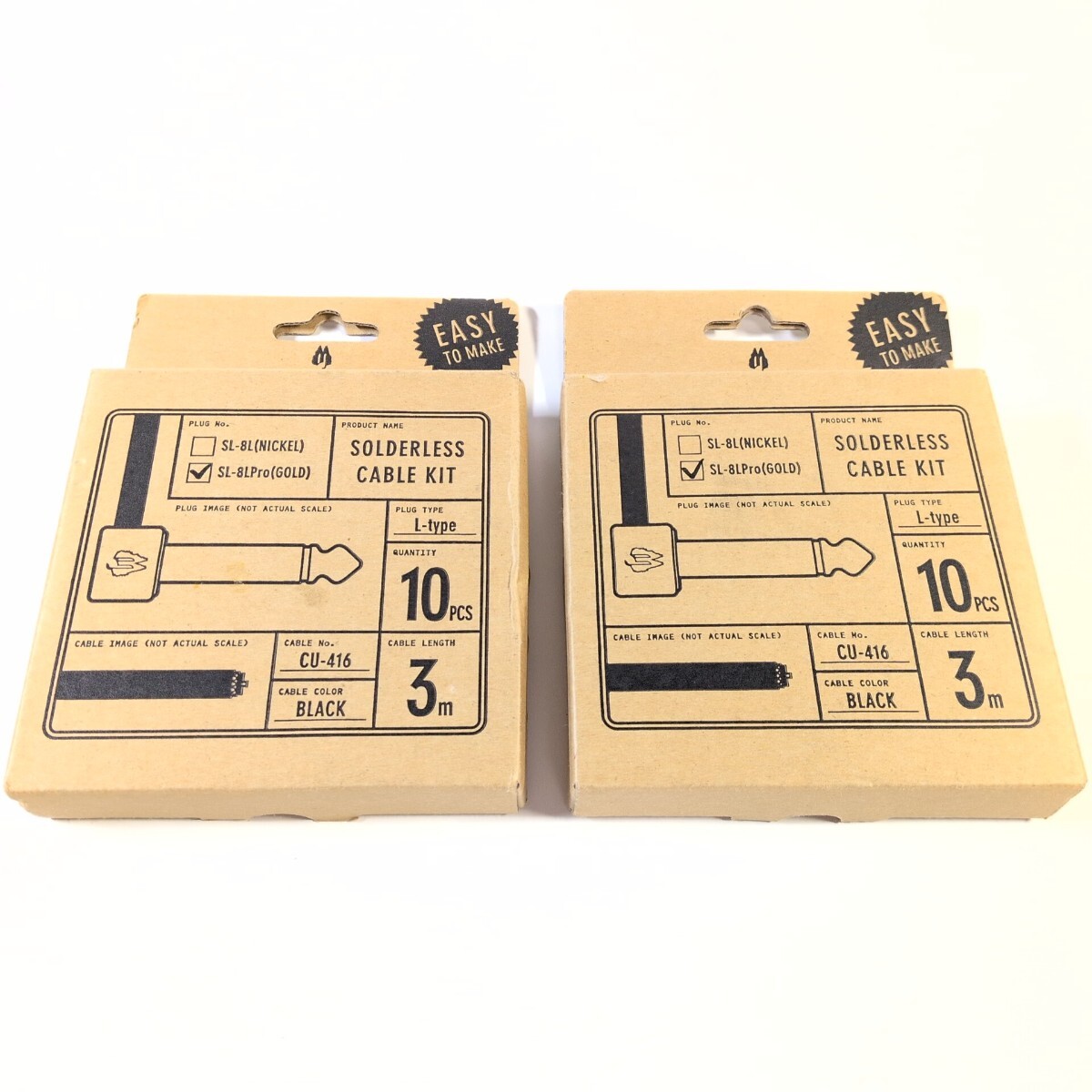 新品　未使用!!　Free The Tone　フリーザトーン　ソルダーレスケーブルキット　SL-8LPRO(ゴールド)　L-type 10PCS　ケーブルNo.CU-416 3m