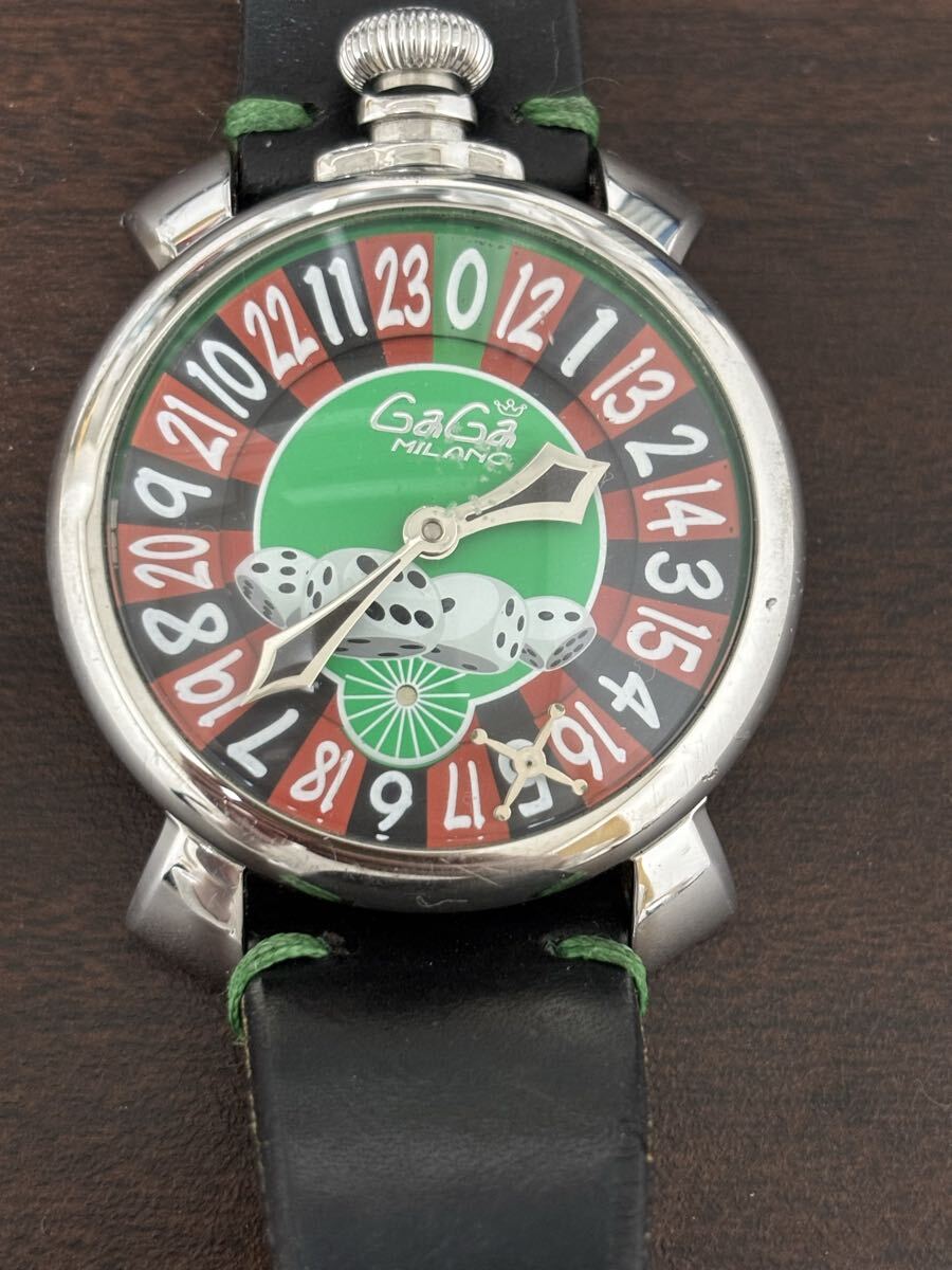 ジャンク GaGa MILANO MANUALE 48MM LAS VEGAS ガガミラノ ラスベガス 手巻き 500本限定