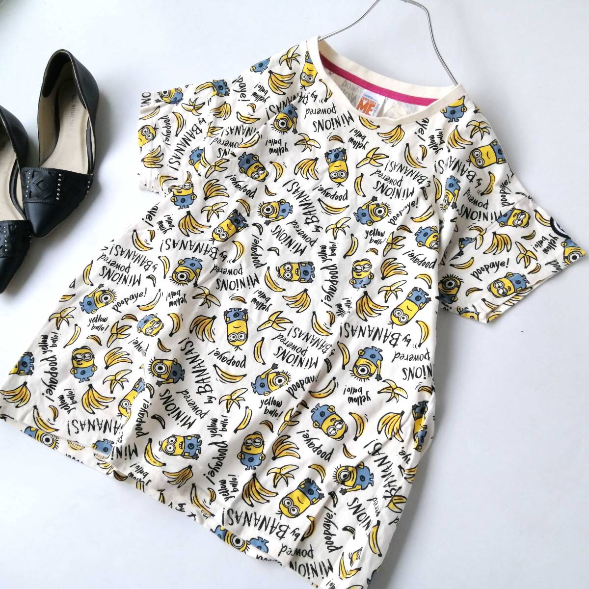 DESPICABLE ME ミニオン レディース♪半袖Tシャツ ミニオンプリント柄♪Lサイズ 260730nb【4点同梱で送料無料】