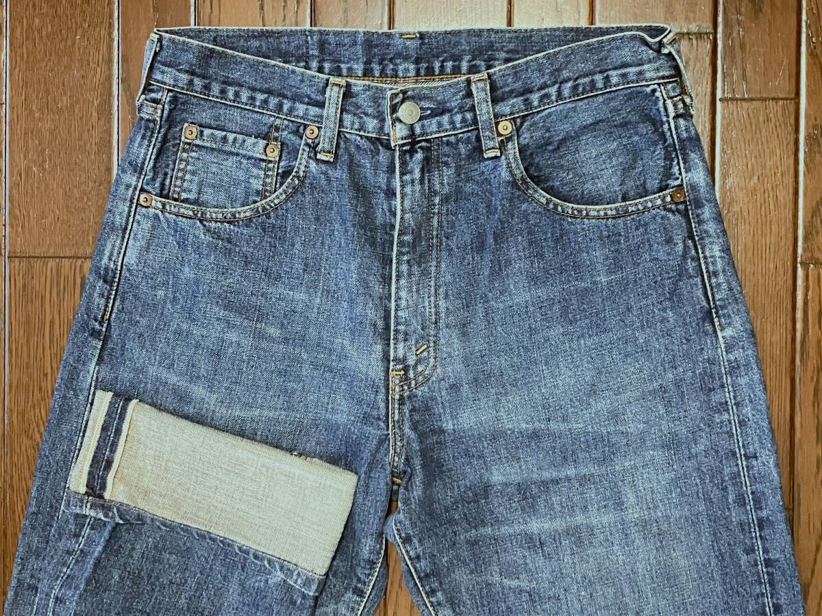 リーバイス LEVI'S 502-xx ビンテージ レプリカ ひげ落ち ジーンズ w33 ビッグE BIGE 赤耳 デニム パンツ 縦落ち タロンジッパー ジーパン
