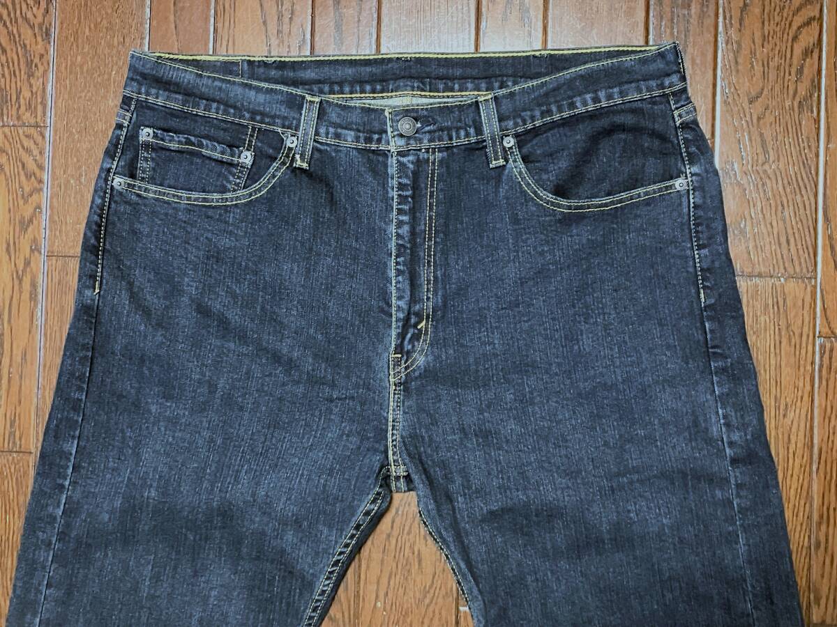 リーバイス Levi's 505 w38 縦落ち ストレッチ ブルー ジーンズ 大きい ビッグサイズ デニム パンツ ストレート ジーパン ジッパーフライ