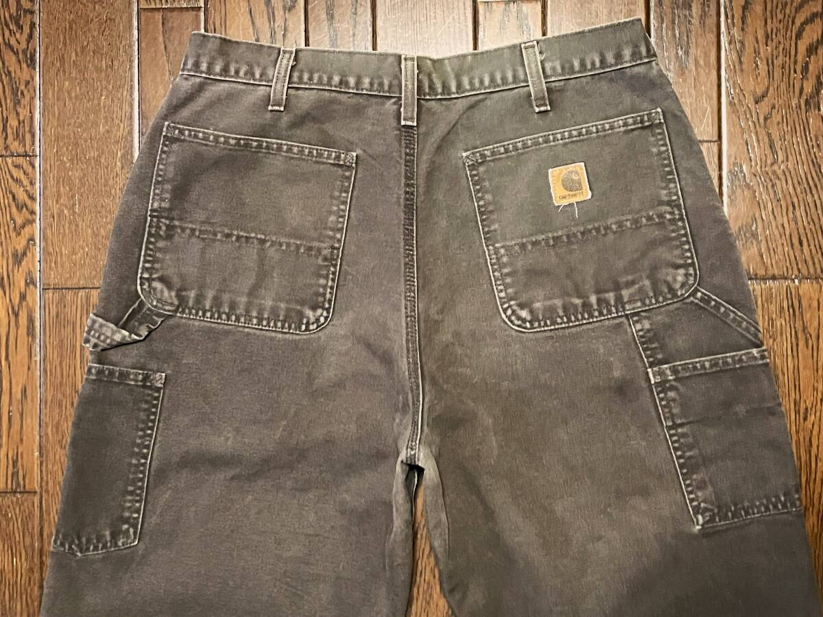 カーハート Ｃａｒｈａｒｔｔ ダック ペインターパンツ ３４ ダークブラウン 焦げ茶 ジッパーフライ ワーク 