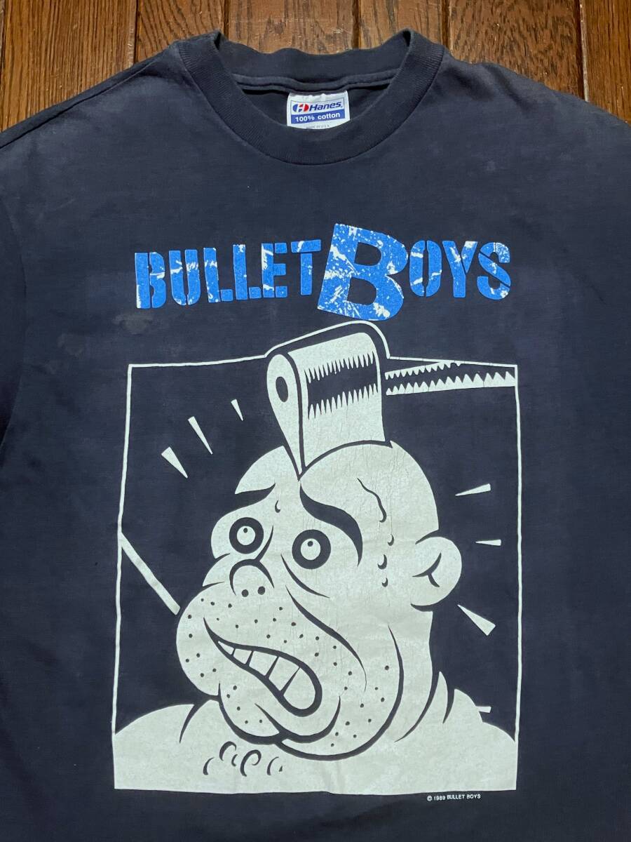 80s USA製 ビンテージ BULLET BOYS ブレットボーイズ Tシャツ L ヘインズ 袖シングルステッチ 80年代 アメリカ製 ハード ロック バンド