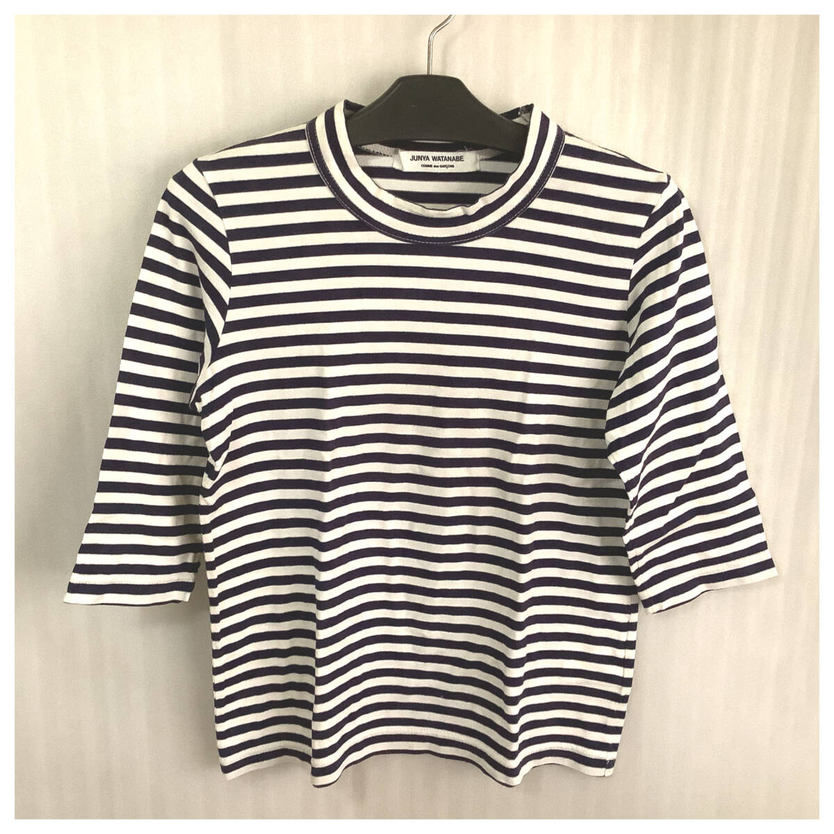 JUNYA WATANABE by コム デ ギャルソン ボーダー 七部袖 レディースTシャツ 