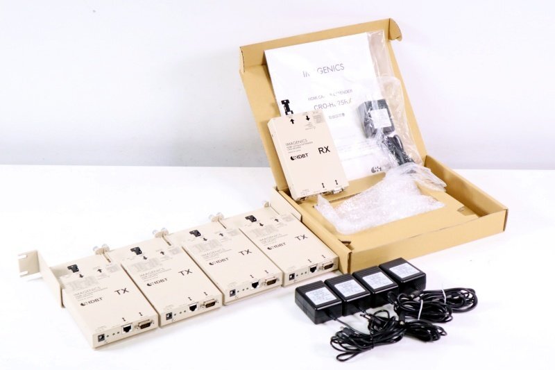 IMAGENICS/イメージニクス HDMI延長器 5台セット◆CRO-HE25TX + CRO-HE25RX 中古◆送料無料