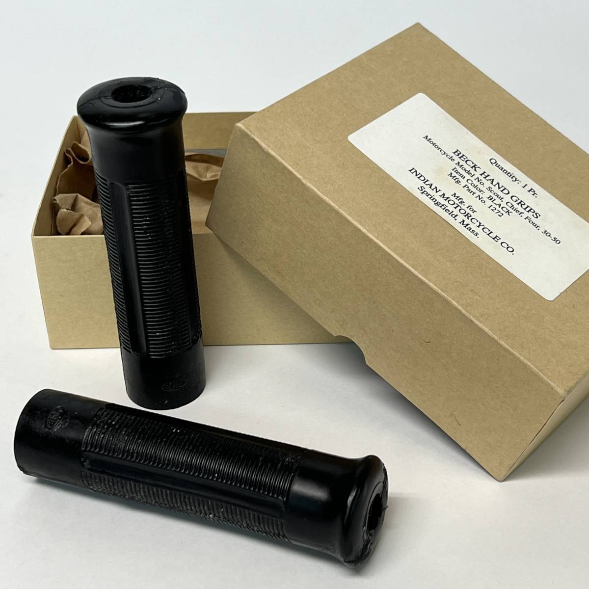 BECK HAND GRIPS 黒　インディアン グリップ ハンドルバー セット ブラック ベック INDIAN MOTORCYCLE CO. 