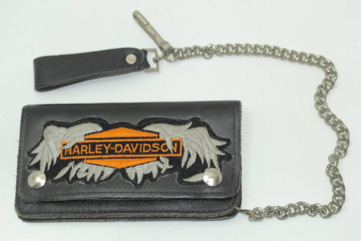 ◆1960-70’s ハーレーダビッドソン　チェーン付きウォレット◆ビンテージ◆トラッカー◆レザー◆Harley Davidson◆USA購入