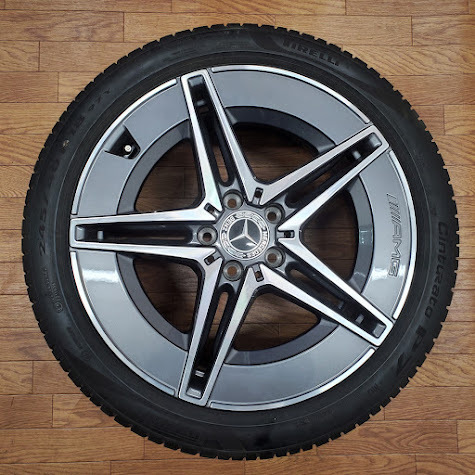 メルセデス ベンツ AMG ライン 純正ホイール 18インチ 8.5J ET52 w177 w205 w206 w247 c118 CLA45S PIRELLI Cinturato P7 245/40R18 97Y