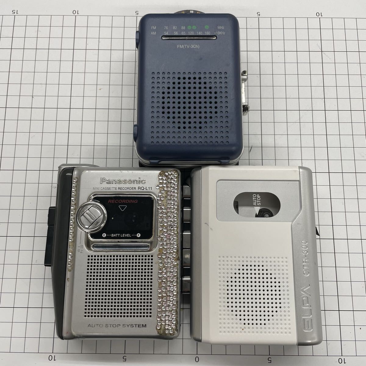 7ysR カセットレコーダー ポータブルラジオ セット まとめ売り ポータブルカセット カセットプレーヤー ポケットラジオ Panasonic