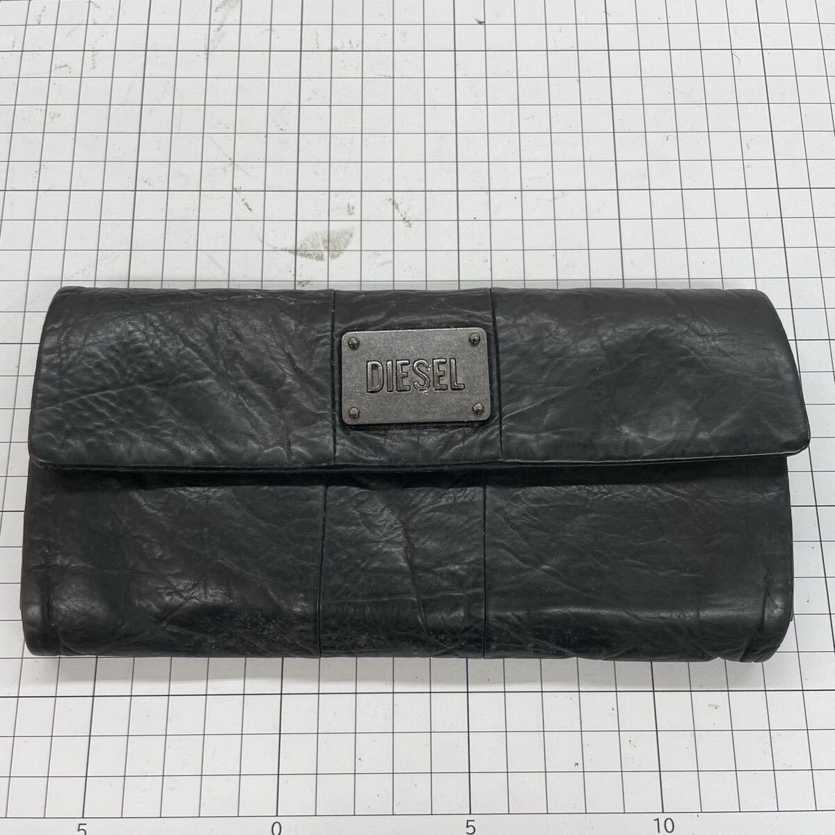 7fyR DIESEL ディーゼル 長財布 ブラック 財布 黒