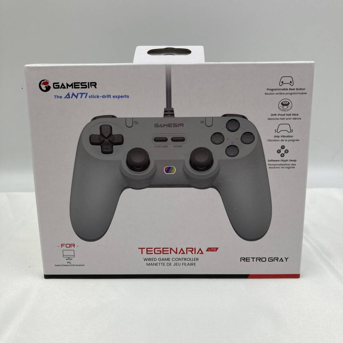 【新品未開封】GameSir Tegenaria Lite 有線コントローラー PC用有線 ポーリングレート ホール効果スティック コントローラー /Y42055-D2