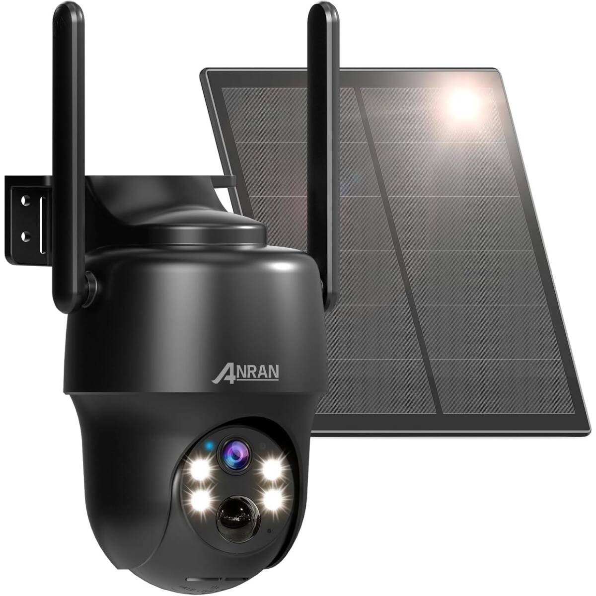 【wifi不要・SIMカード内蔵】ANRAN 防犯カメラ 屋外 ソーラー 4Gカメラ lte通信 300万画素 360°広角撮mt