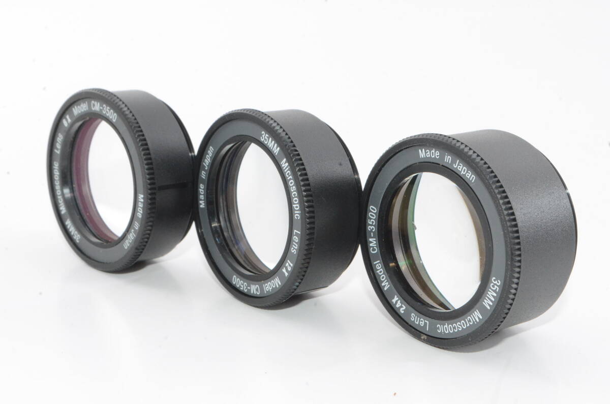 【外観特上級】Raynox レイノックス CM-3500 6X 12X 24X マイクロスコープ レンズ 3本セット　#v2525