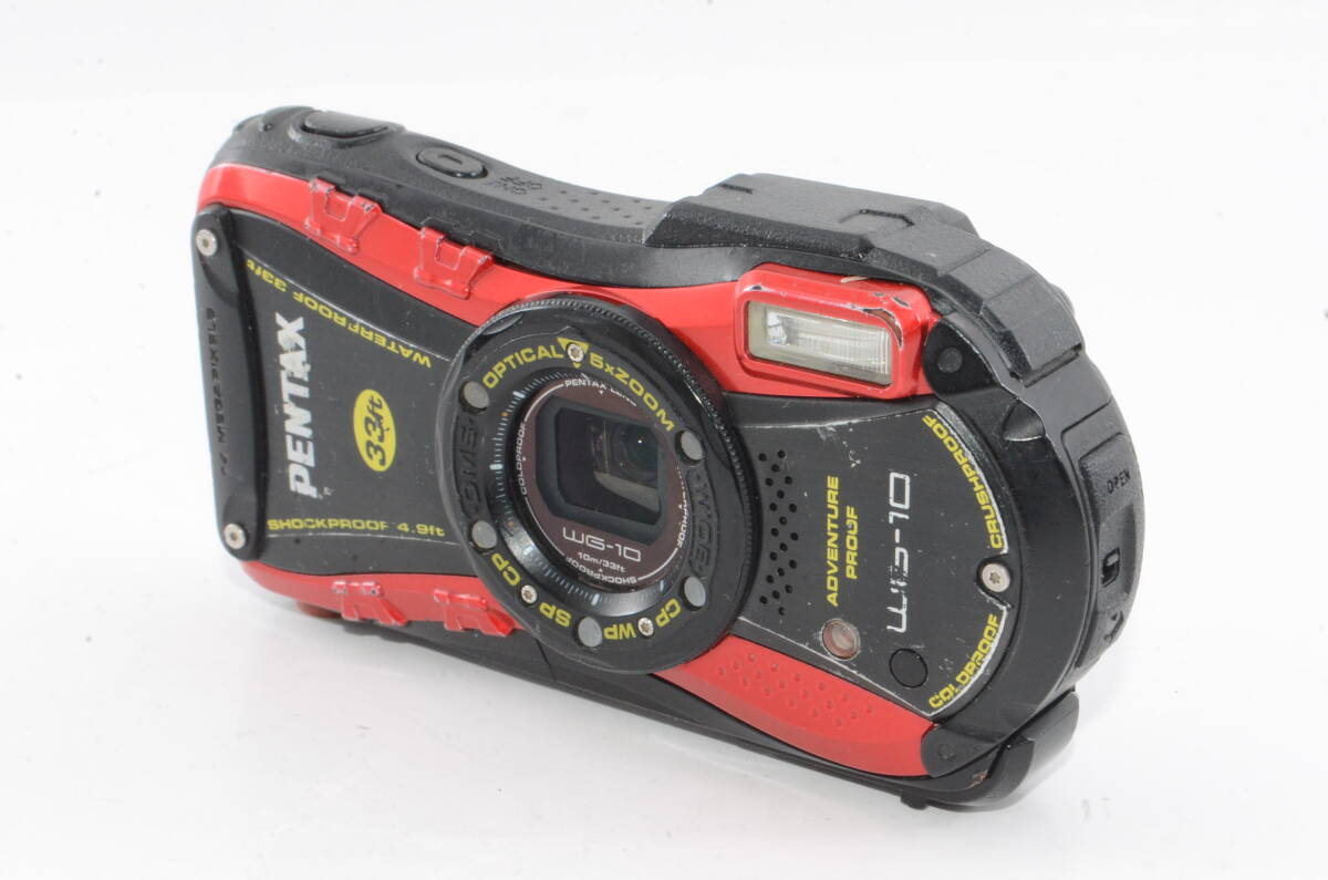 【外観特上級】PENTAX WG-10 レッド 防水耐衝撃仕様 コンデジ　#m11975