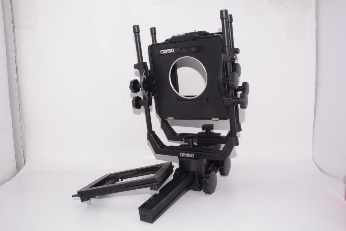 【外観特上級】CAMBO カンボ 4×5 大判カメラ 蛇腹 付属品 フィルムホルダー付き #u13940