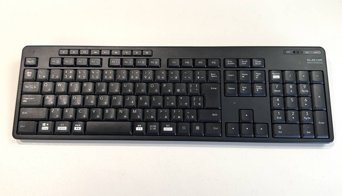 ELECOM TK-FBM118SKBK Bluetooth 静音フルキーボード 3台切替 Mac Windows対応