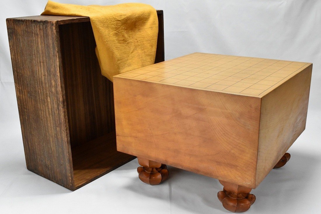 本榧製 時代 将棋盤 天柾 盤厚17.5ｃｍ(5.77寸)重量10.5kg オオイレ 盤覆付　　　　　　　　検索語句)将棋駒