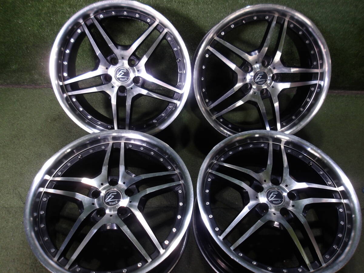☆　ホイール　FIRENZE WHEELS　19×8.5J　+45　PCD114.3　5H　ポリッシュ/ブラック　19インチ　4本　☆