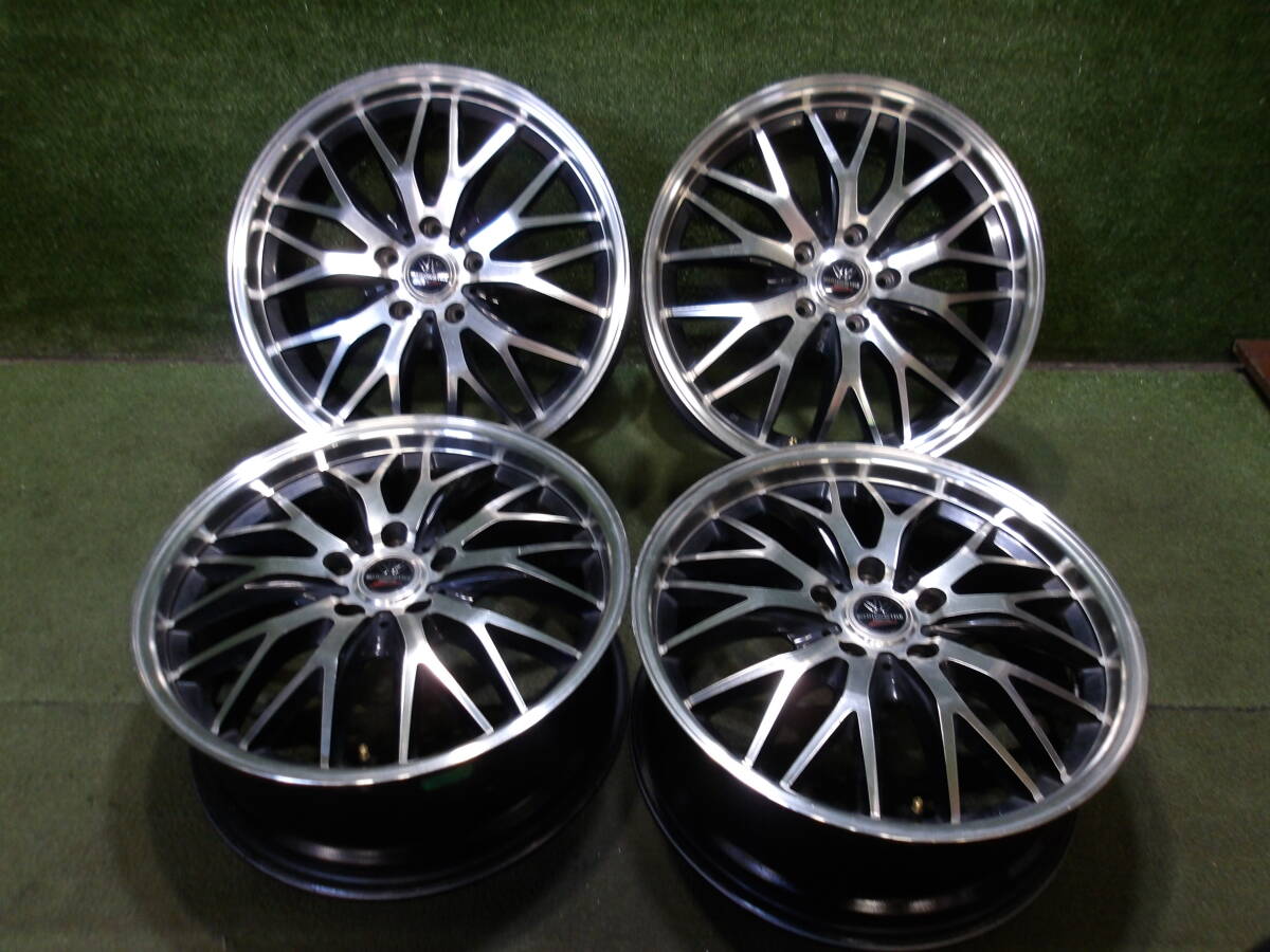 ホイール　BADX　ロクサーニ　マルチフォルケッタⅡ　SP-SPECTOR　18×7.5J　+55　PCD114.3　5H　ポリッシュ/ブラック　１８インチ　4本