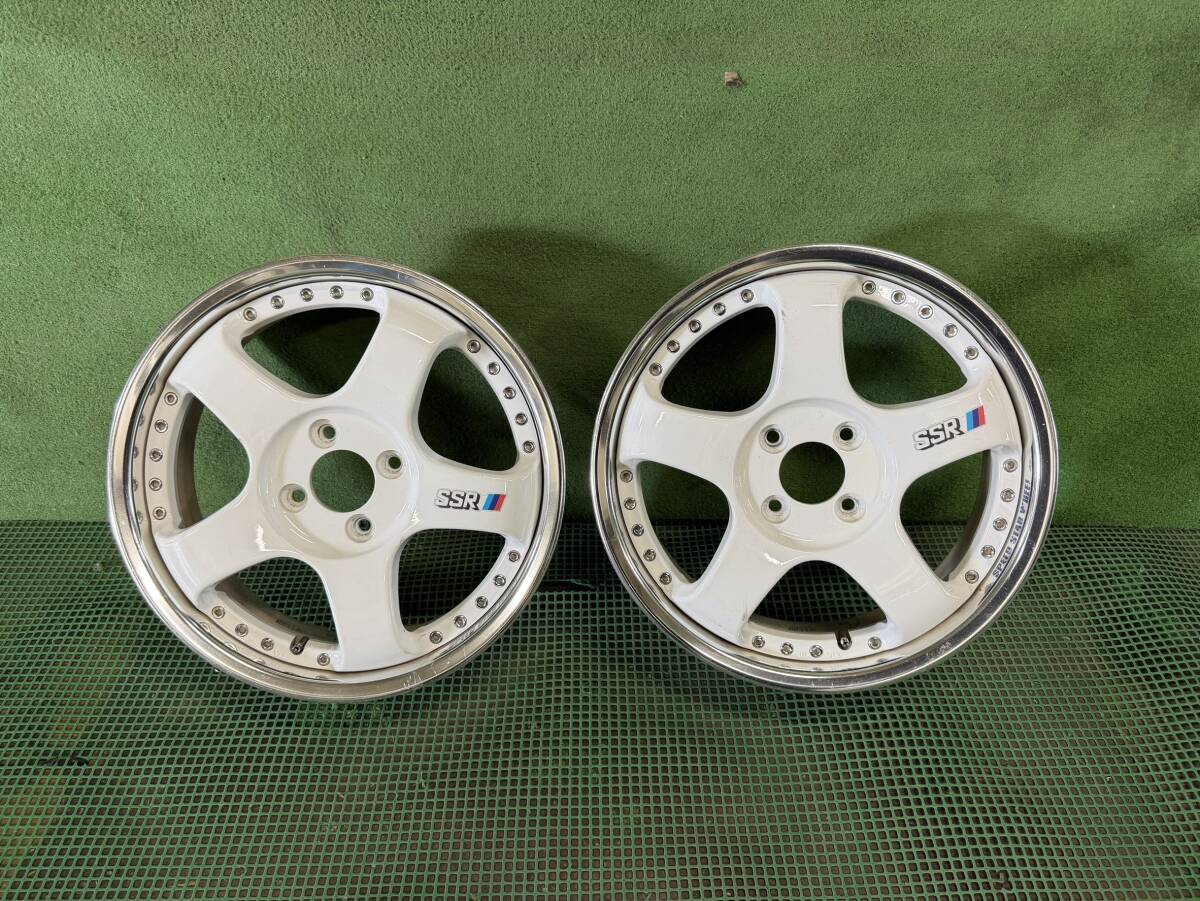 ☆　ホイール　SSR　プロフェッサー　16×5.5J　+45　PCD100　4H　メッキ/ホワイト　2本　☆