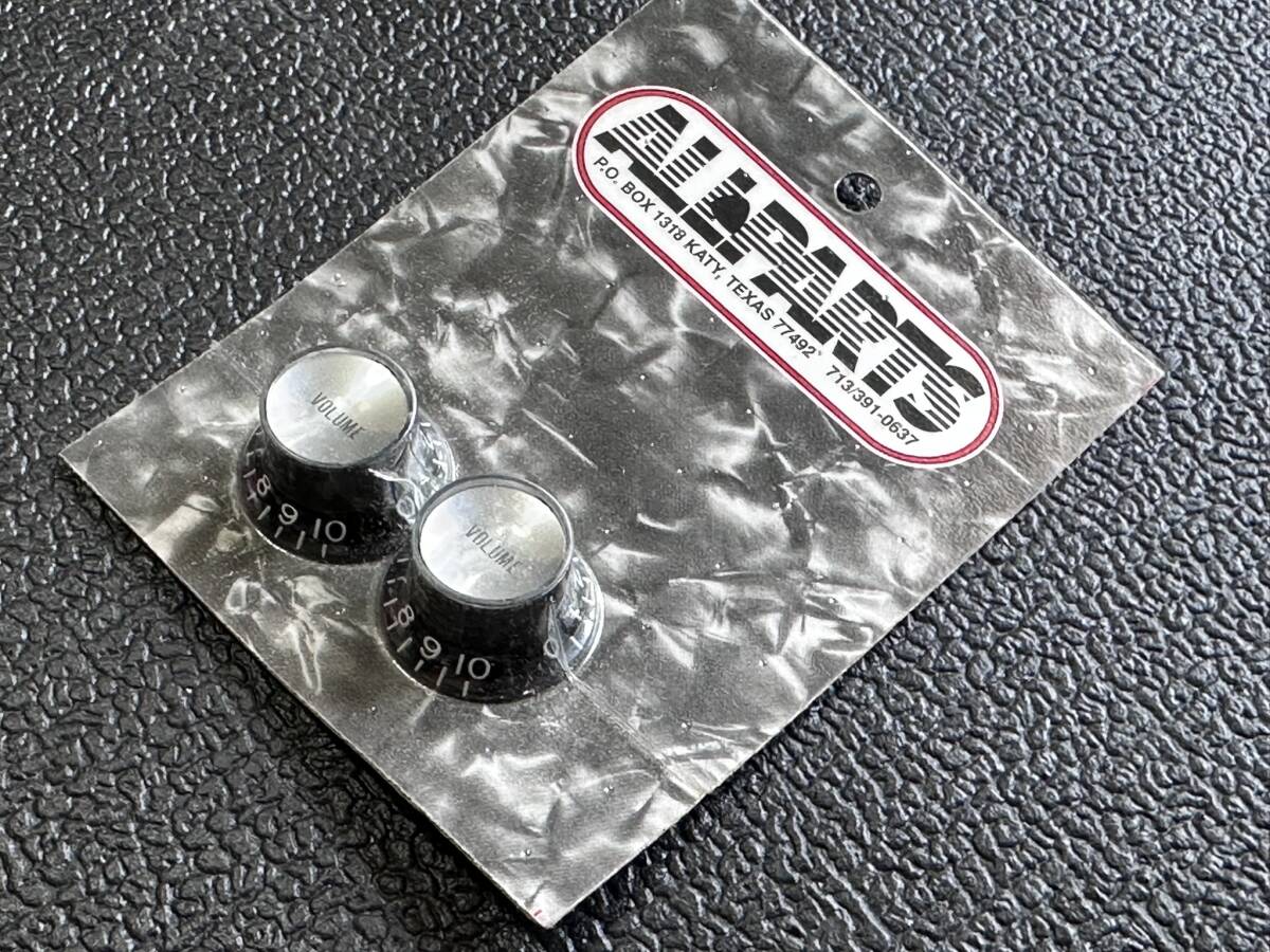 スピードノブ エレキギター ツマミ PK194 Allparts リフレクターノブ（2個セット）、ブラック　VOLUME