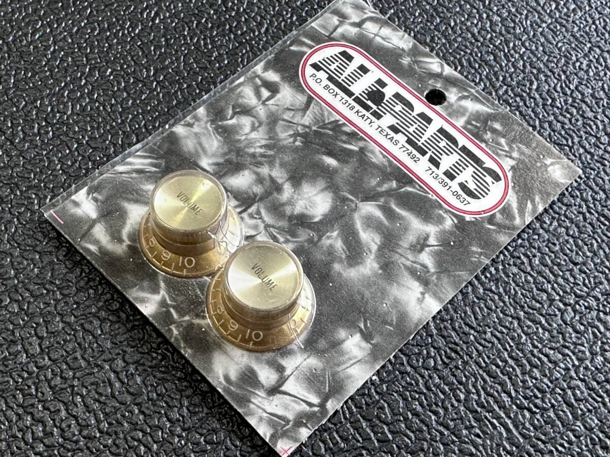 スピードノブ エレキギター ツマミ PK184 Allparts リフレクターノブ（2個セット）、ゴールド　VOLUME