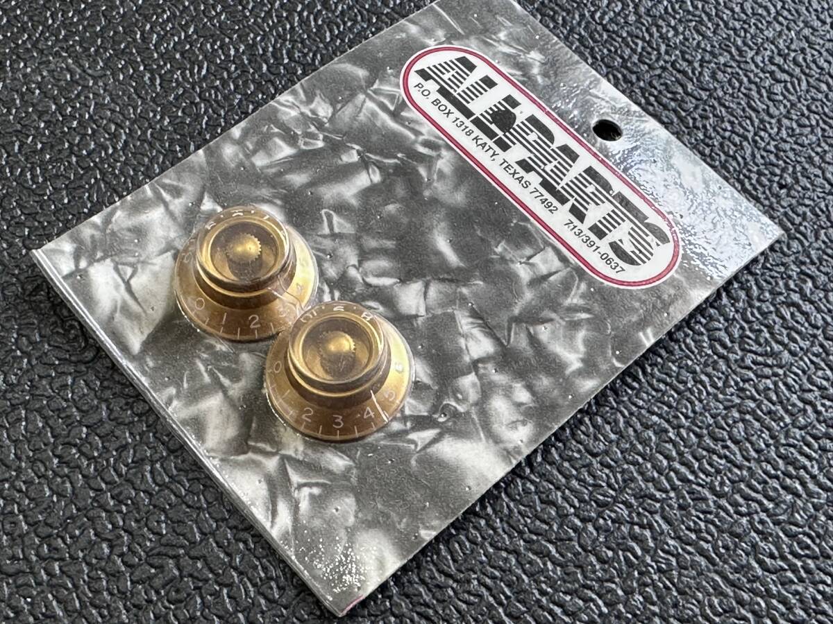 スピードノブ エレキギター ツマミ PK142 Allparts ハットノブ（2個セット）、ゴールド