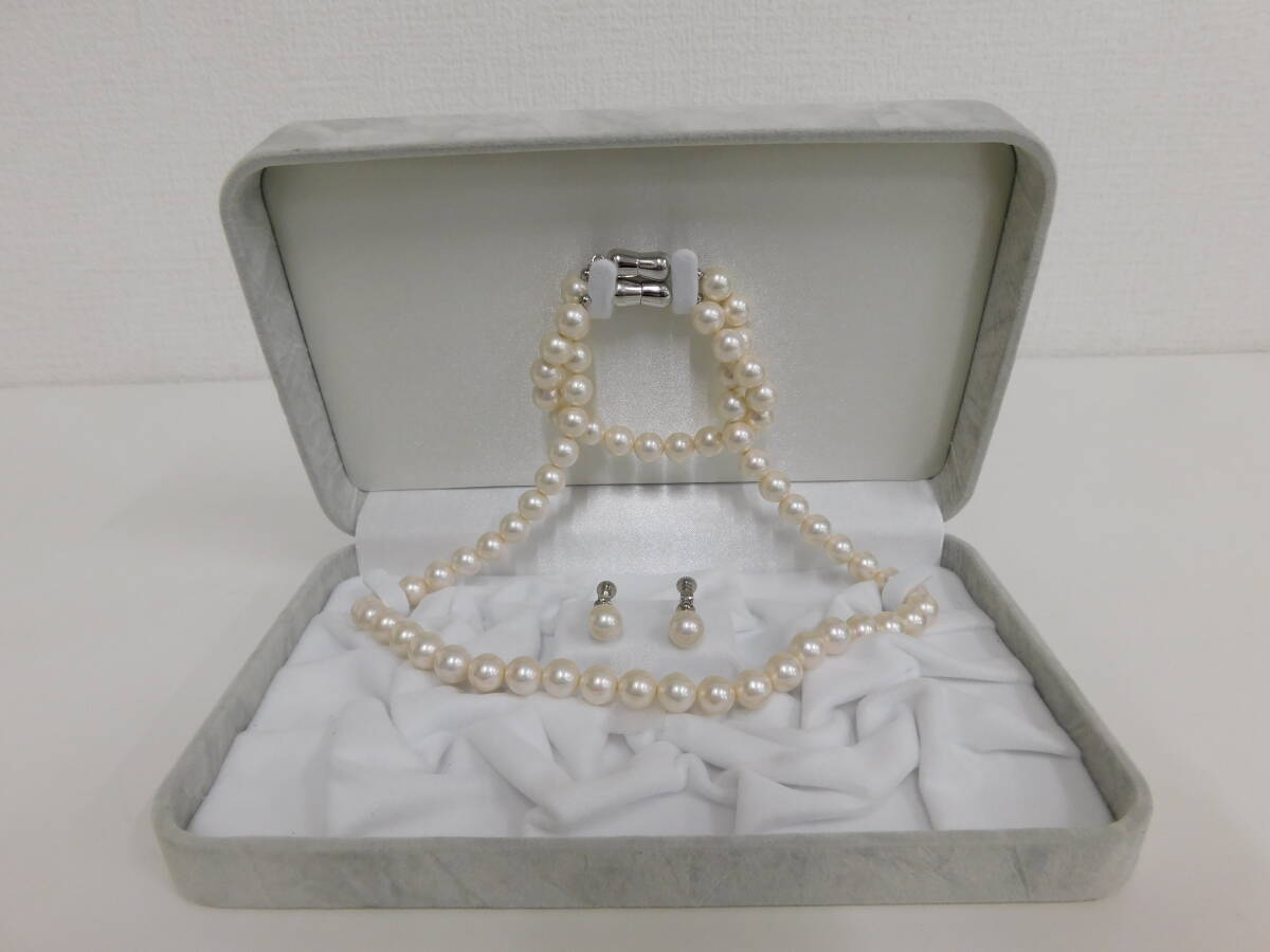 人工真珠 イミテーションパール ネックレス ブレスレット イヤリング 3点セット おまとめ 現状品 激安1円スタート
