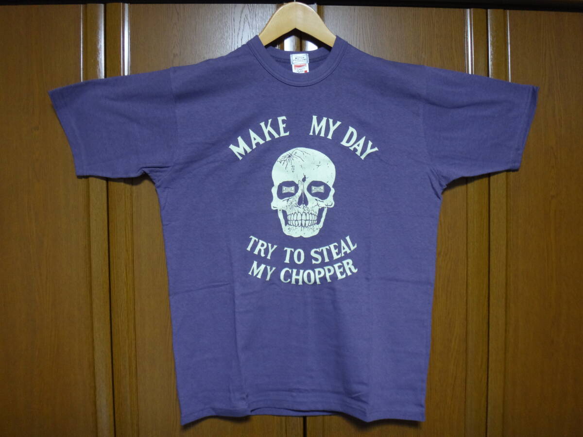 FREEWHEELERS（フリーホイーラーズ）Tシャツ 「MAKE MY DAY」 sizeL WASTED NAVY/ウェイステッドネイビー