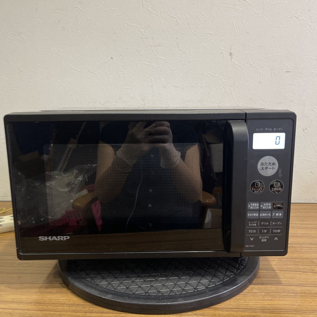1T シャープ SHARP 電子レンジ オーブンレンジ RE-F161-B ブラック