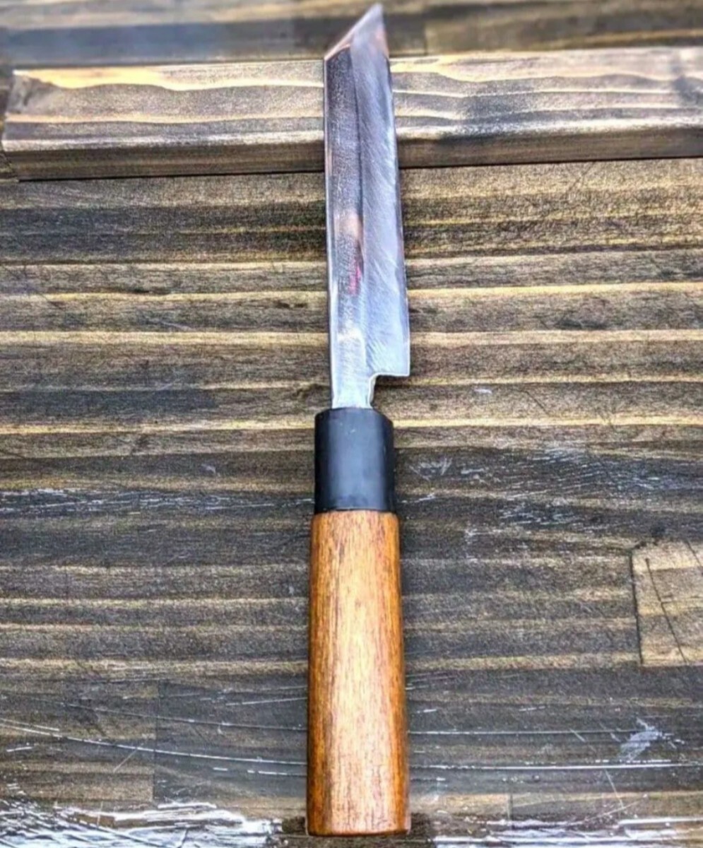 ミニ柳刃包丁 細工包丁 研ぎ済 白紙鋼 リメイク品 NO.010