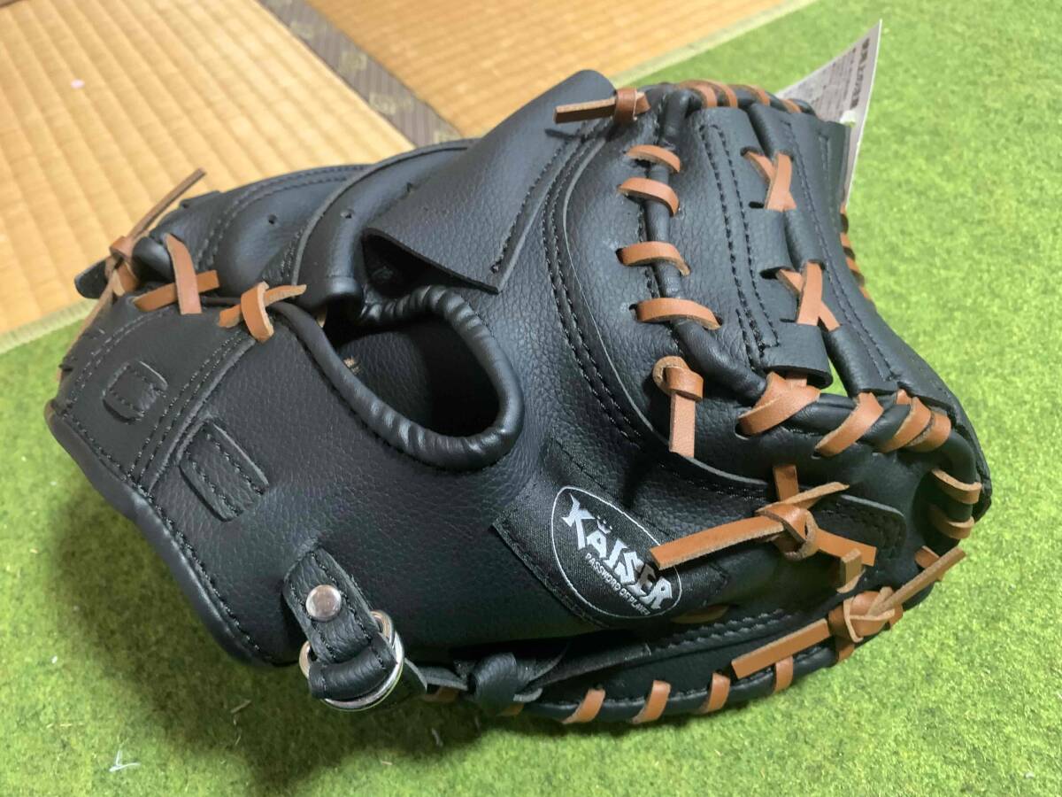 未使用 kaiser キャッチャー ミット 一般 軟式 12インチ シニア 捕手用 衝撃吸収素材内蔵 KW-355 送料無料 （沖縄県へは発送できません）
