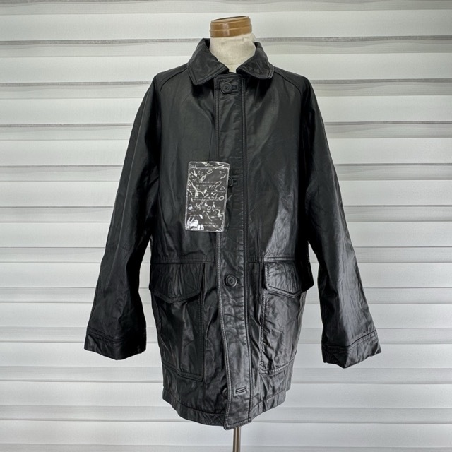 レザージャケット 【中古】VARIO MAX Lサイズ 牛革 胸囲90-98 身長170-180cm ブラック 本革 メンズ ジャケット 上着 / 515589