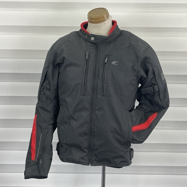 KOMINE ライダースジャケット 【中古】コミネ 07-603 Mサイズ プロテクター入り 黒 衣類 長袖/515944