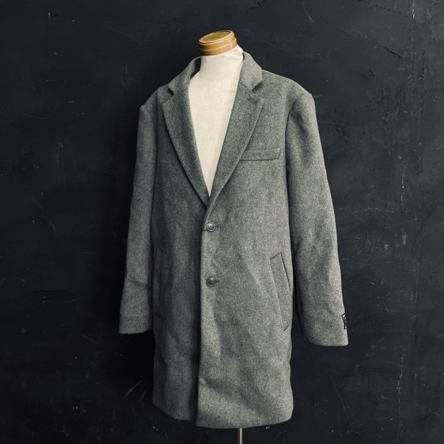新品タグ付き OLZEN メンズ コート Lサイズ グレー カシミヤ ウール ブレンド オルゼン 冬物 衣類 /301999