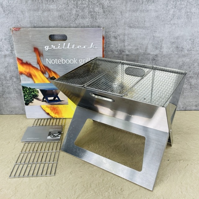 Notebook Portable Grill SS 【中古】折り畳み ノートブックポータブルグリル キャンプ アウトドア バーベキュー/516942