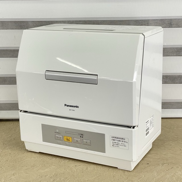 電気食器洗い乾燥機【中古】動作保証 Panasonic NP-TCR4-W 白 3人用 プチ食洗 食洗器/517069