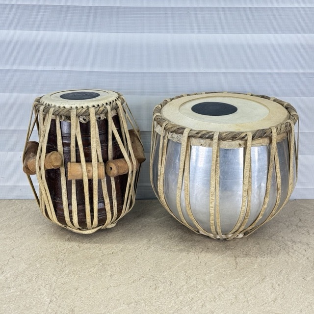打楽器 タブラ バヤン 2点セット 【中古】 インド 民族楽器 独奏 ソロ パーカッション / 517618
