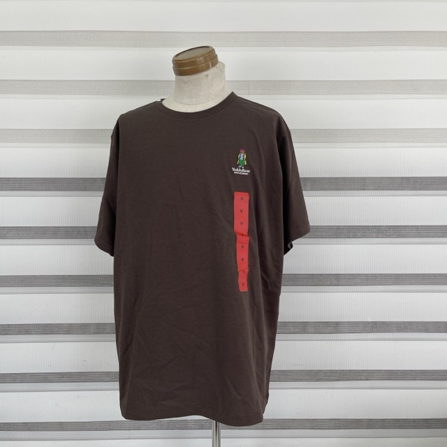送料無料 新品 テディベア メンズ 半袖Tシャツ Mサイズ ブラウン系 TeddyBear 夏物 435 /517685在★9