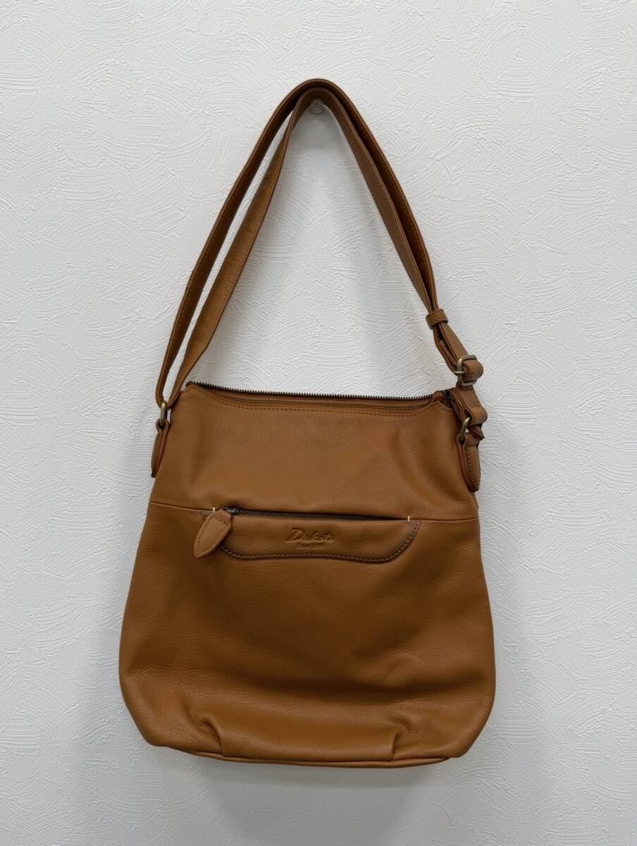 1336★Dakota ダコタ ショルダーバッグ トートバッグ ブラウン 茶 レザー 中古