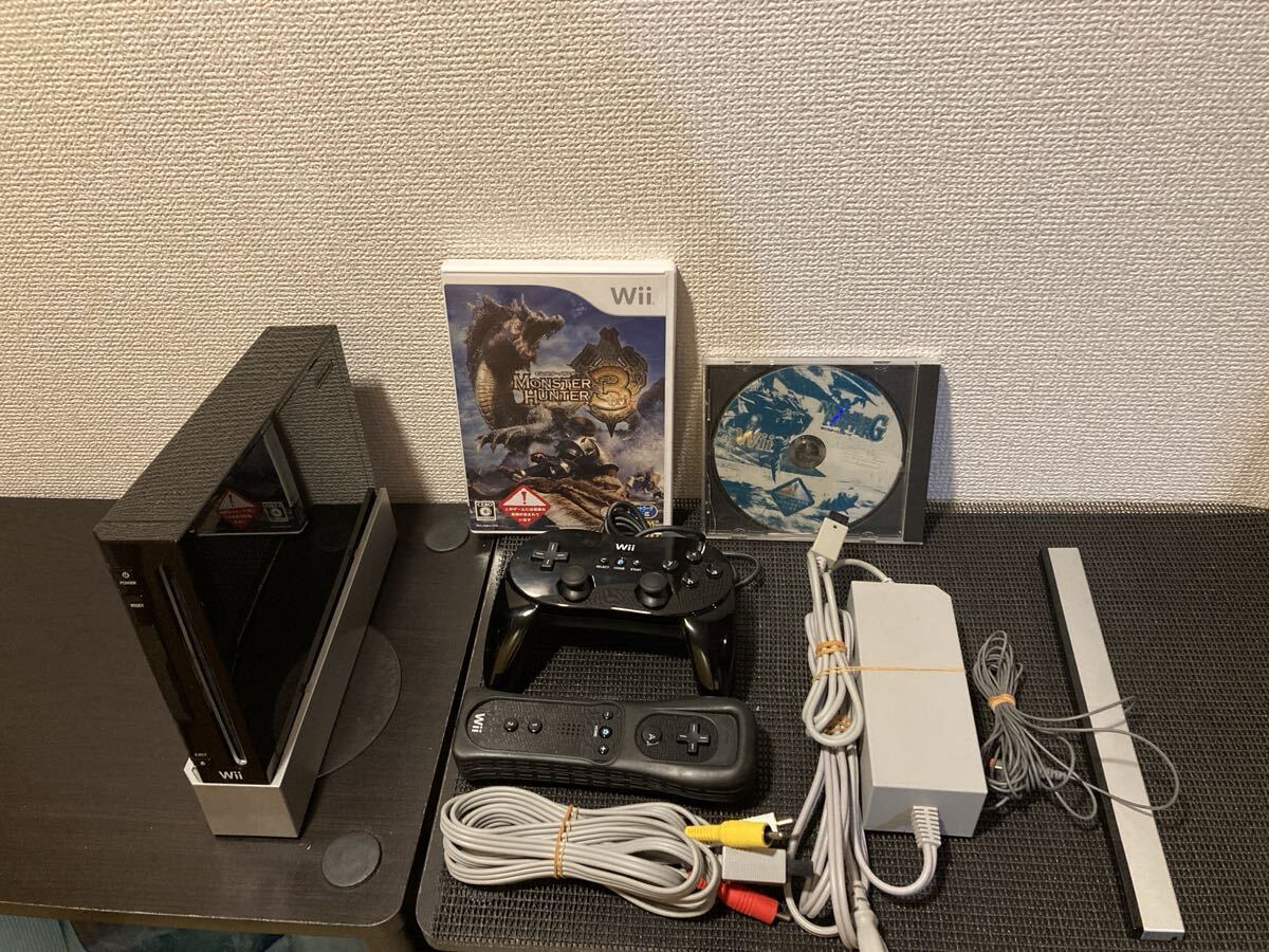 Wii本体　モンスターハンターセット３とＧ　動作確認済み　すぐ遊べるセット