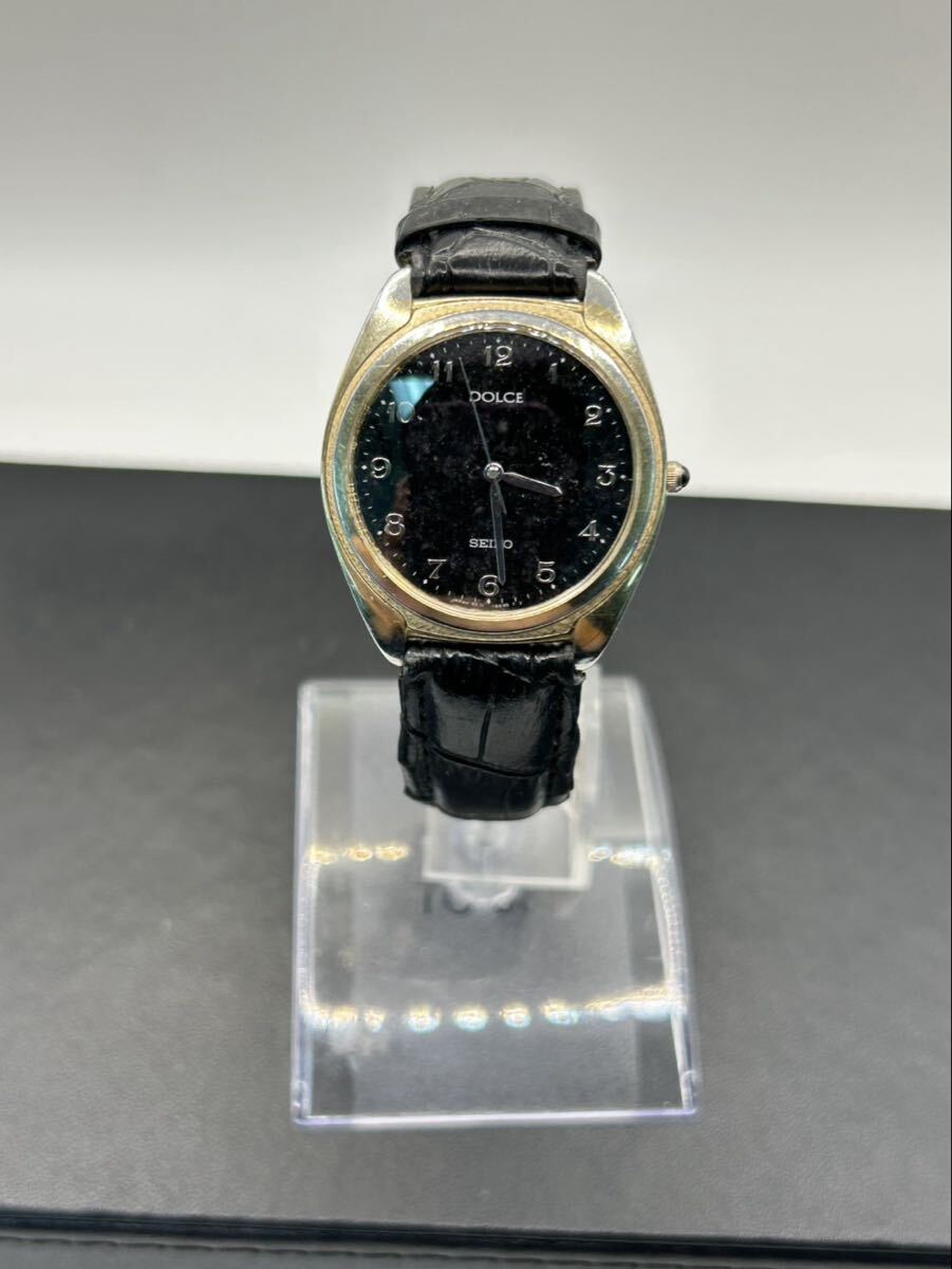 T7007 SEIKO DOLCE 5E31-6D7A セイコー ドルチェ 腕時計 ブラック文字盤 ヴィンテージ